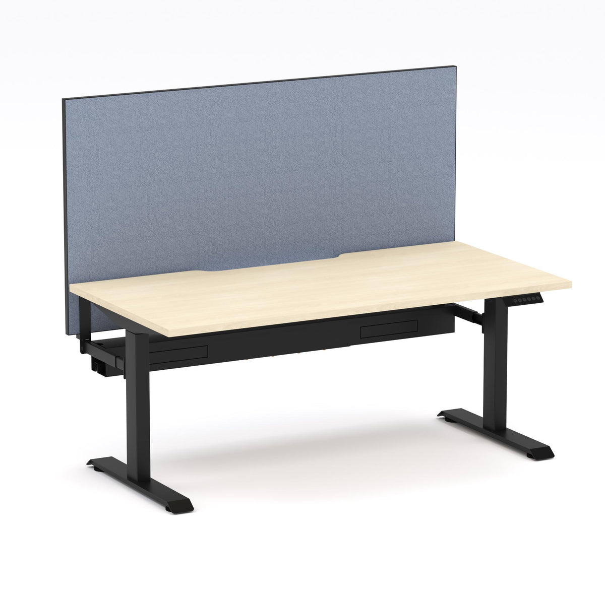 Montana Electric Standing Straight Workstation - With Misty Blue Elite