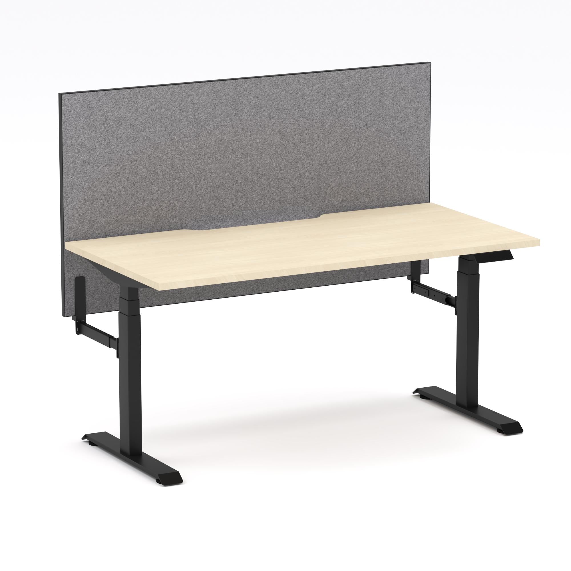 Montana Electric Standing Straight Workstation - With Smoke Grey Elite25 Screen (3 Stages)