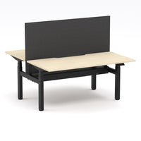 Montana Electric Standing 2-Person Double-sided Desk Workstation - With Graphite Elite25 Screen (3 Stages)