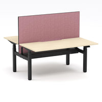 Montana Electric Standing 2-Person Double-sided Desk Workstation - With Soft Scarlet Elite25 Screen (3 Stages)