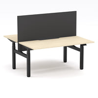 Montana Electric Standing 2-Person Double-sided Desk Workstation - With Graphite Elite25 Screen (3 Stages)