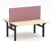Montana Electric Standing 2-Person Double-sided Desk Workstation - With Soft Scarlet Elite25 Screen (3 Stages)