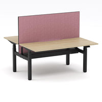 Montana Electric Standing 2-Person Double-sided Desk Workstation - With Soft Scarlet Elite25 Screen (3 Stages)