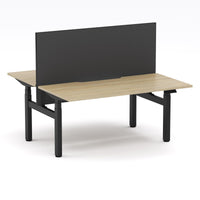 Montana Electric Standing 2-Person Double-sided Desk Workstation - With Graphite Elite25 Screen (3 Stages)