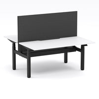 Montana Electric Standing 2-Person Double-sided Desk Workstation - With Graphite Elite25 Screen (3 Stages)