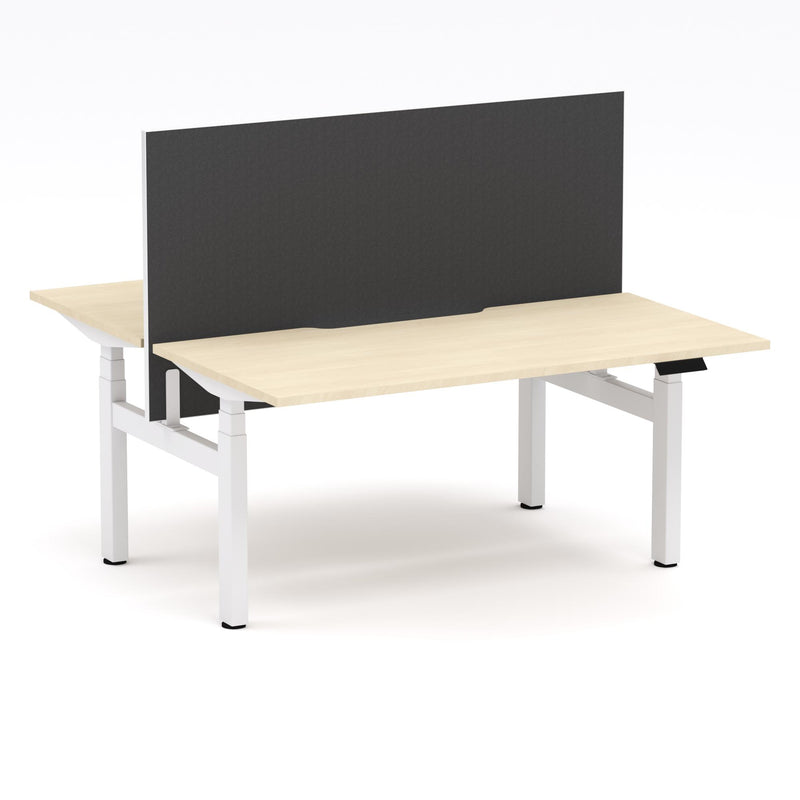 Montana Electric Standing 2-Person Double-sided Desk Workstation - With Graphite Elite25 Screen (3 Stages)