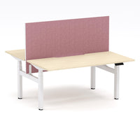 Montana Electric Standing 2-Person Double-sided Desk Workstation - With Soft Scarlet Elite25 Screen (3 Stages)