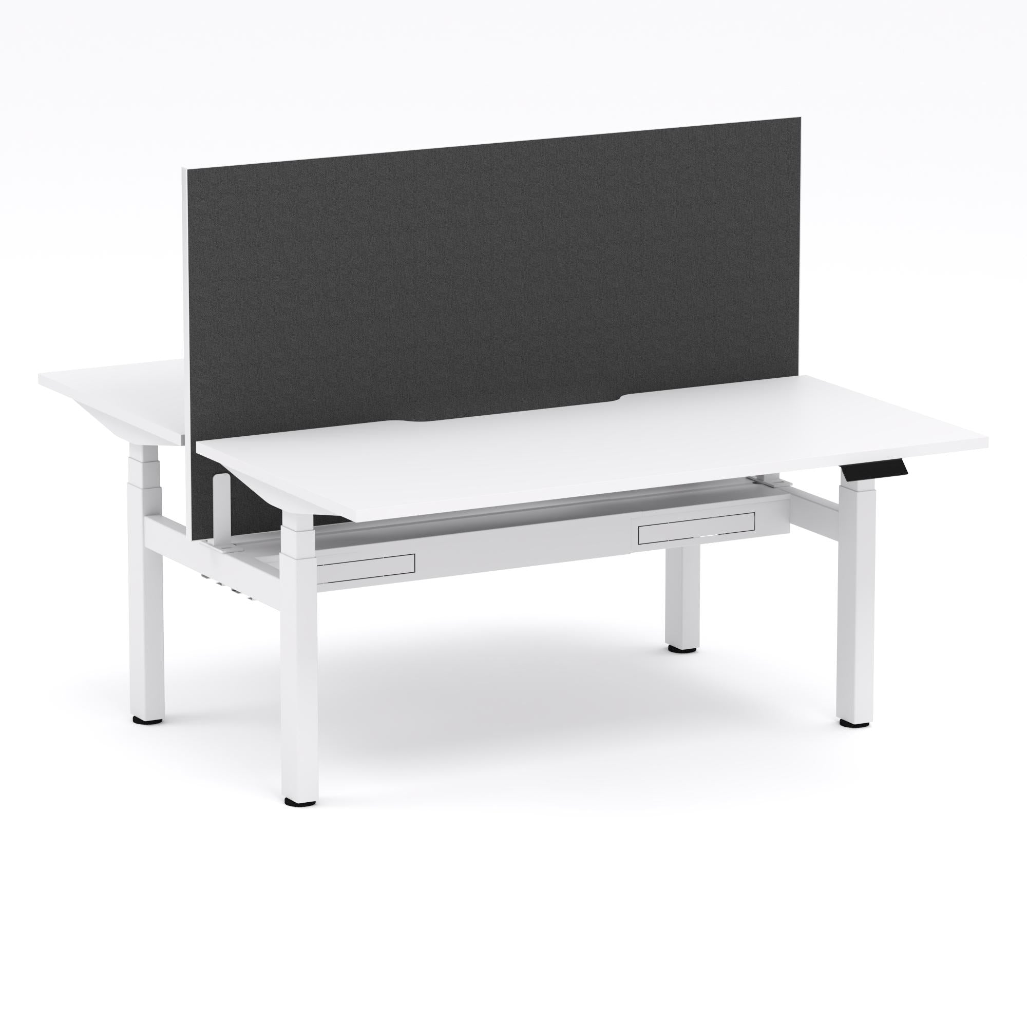Montana Electric Standing 2-Person Double-sided Desk Workstation - With Graphite Elite25 Screen (3 Stages)