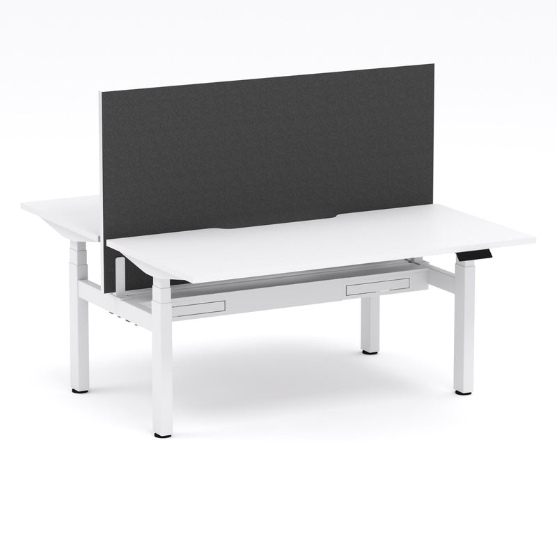 Montana Electric Standing 2-Person Double-sided Desk Workstation - With Graphite Elite25 Screen (3 Stages)