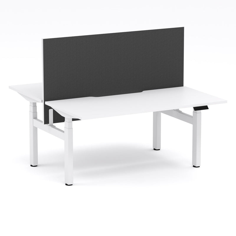 Montana Electric Standing 2-Person Double-sided Desk Workstation - With Graphite Elite25 Screen (3 Stages)