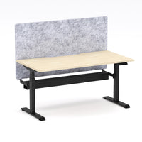 Montana Electric Standing Straight Workstation - With Marble Grey AcoustiQ Screen (3 Stages)