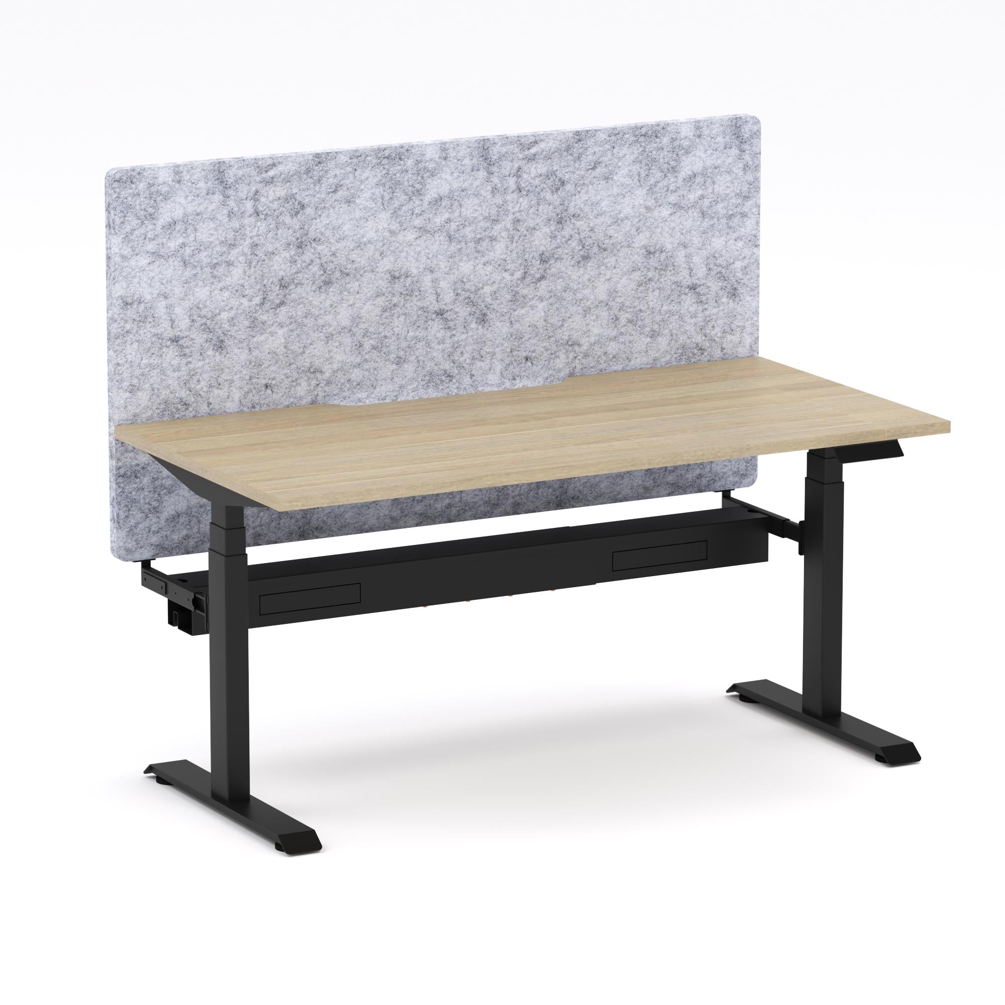 Montana Electric Standing Straight Workstation - With Marble Grey AcoustiQ Screen (3 Stages)