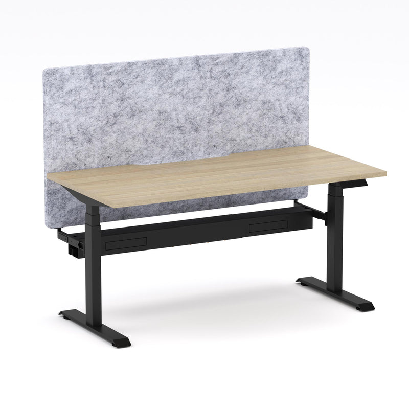 Montana Electric Standing Straight Workstation - With Marble Grey AcoustiQ Screen (3 Stages)