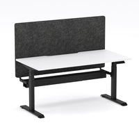 Montana Electric Standing Straight Workstation - With Charcoal Grey AcoustiQ Screen (3 Stages)