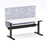 Montana Electric Standing Straight Workstation - With Marble Grey AcoustiQ Screen (3 Stages)
