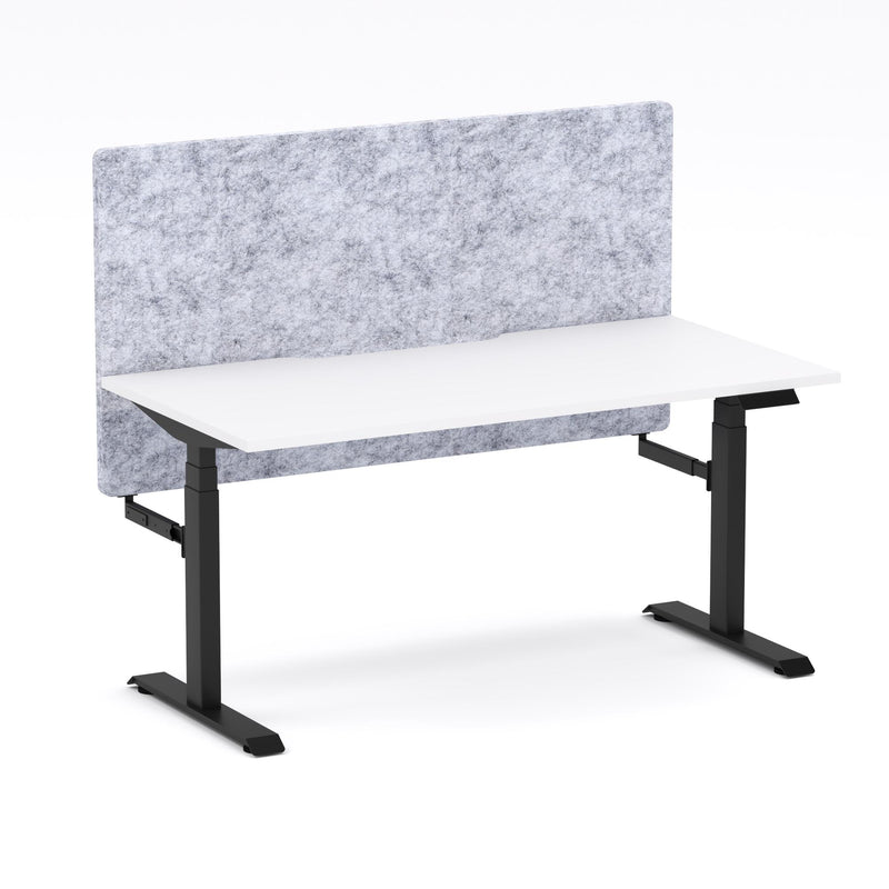 Montana Electric Standing Straight Workstation - With Marble Grey AcoustiQ Screen (3 Stages)
