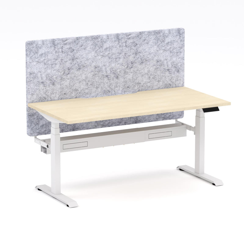 Montana Electric Standing Straight Workstation - With Marble Grey AcoustiQ Screen (3 Stages)