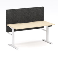 Montana Electric Standing Straight Workstation - With Charcoal Grey AcoustiQ Screen (3 Stages)
