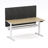 Montana Electric Standing Straight Workstation - With Charcoal Grey AcoustiQ Screen (3 Stages)