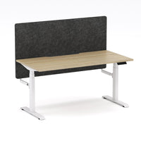 Montana Electric Standing Straight Workstation - With Charcoal Grey AcoustiQ Screen (3 Stages)