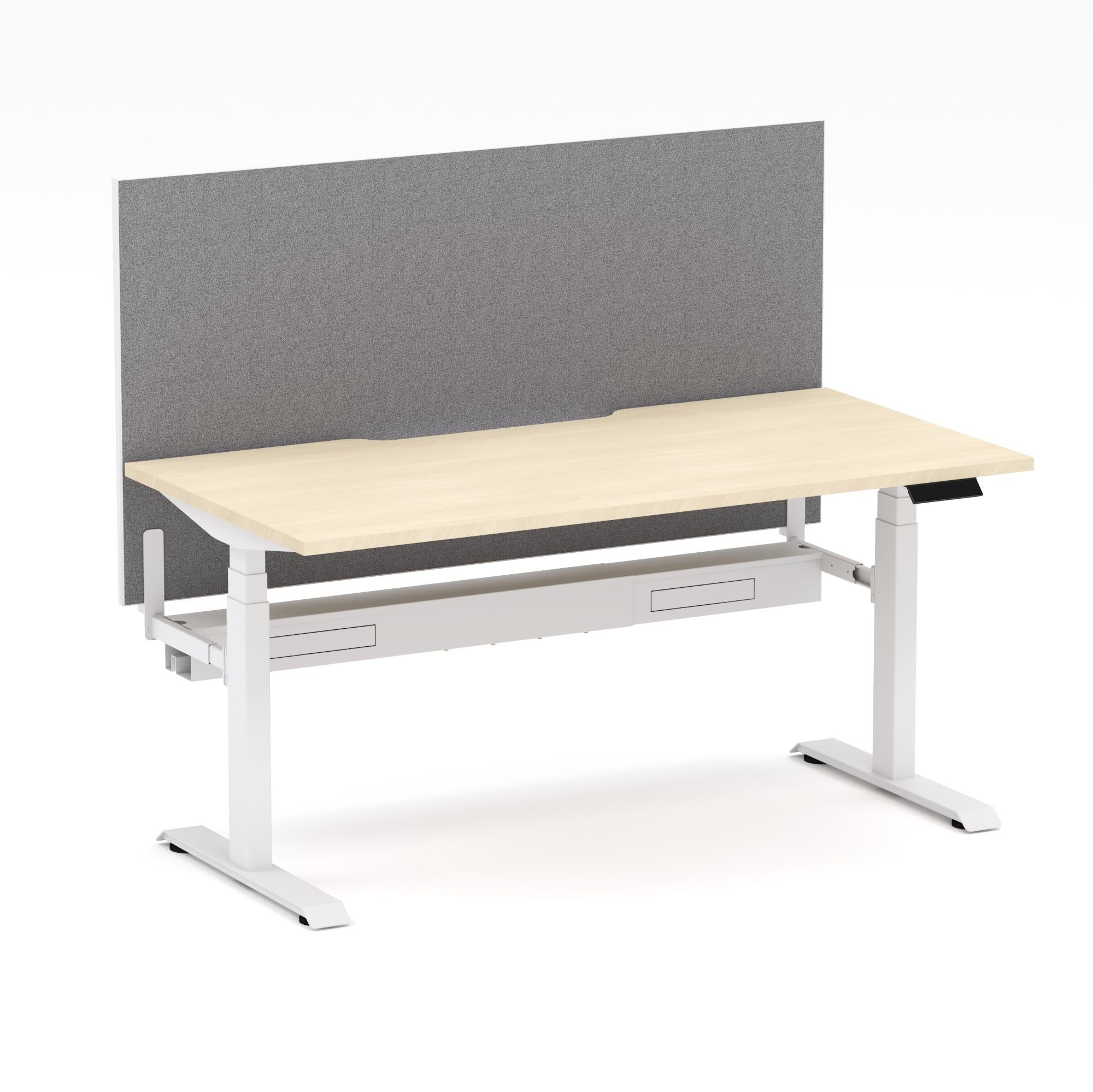 Montana Electric Standing Straight Workstation - With Smoke Grey Elite25 Screen (3 Stages)
