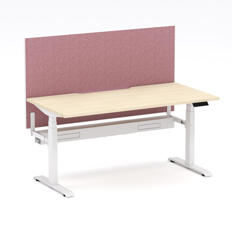 Montana Electric Standing Straight Workstation - With Soft Scarlet Elite25 Screen (3 Stages)