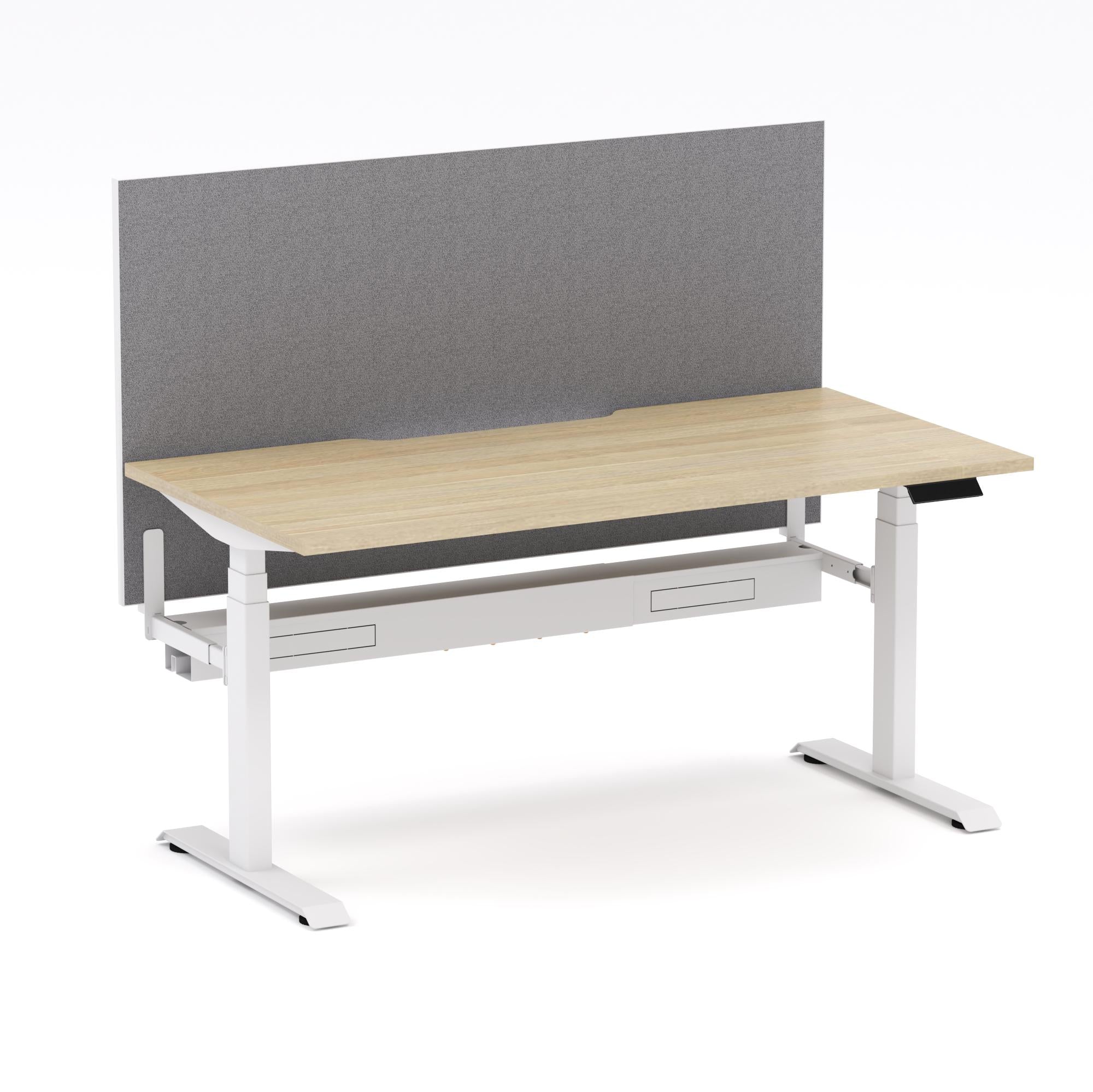 Montana Electric Standing Straight Workstation - With Smoke Grey Elite25 Screen (3 Stages)