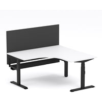 Montana Electric Standing 90Deg Corner Workstation - With Graphite Elite25 Screen (3 Stages)