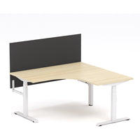 Montana Electric Standing 90Deg Corner Workstation - With Graphite Elite25 Screen (3 Stages)