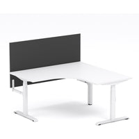 Montana Electric Standing 90Deg Corner Workstation - With Graphite Elite25 Screen (3 Stages)