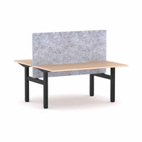 Klass Fixed 2-Person Double-sided Desk Workstation with AcoustiQ Screen