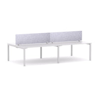 Axis 4 User Double-Sided Desks, 50x50mm Square Leg Design. Includes: AcoustiQ Screen
