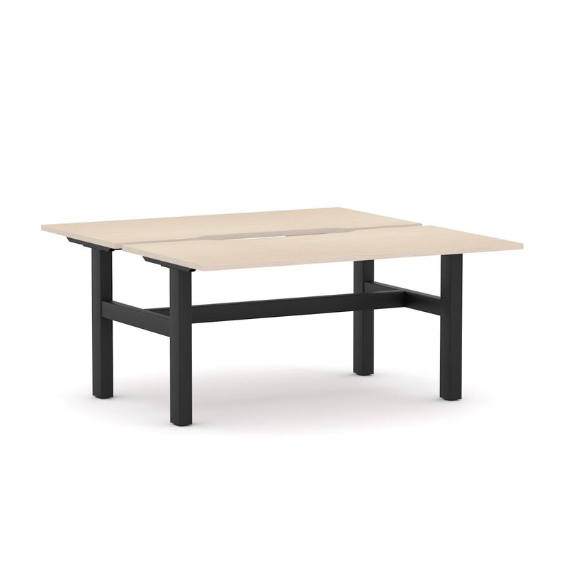Agile Fixed Rectangle 2-Person Double-sided Desk Workstation
