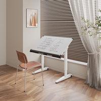 Versarise Height Adjustable Drafting Table  Pneumatic Flip Top Table