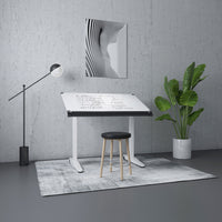 Versarise Height Adjustable Drafting Table  Pneumatic Flip Top Table