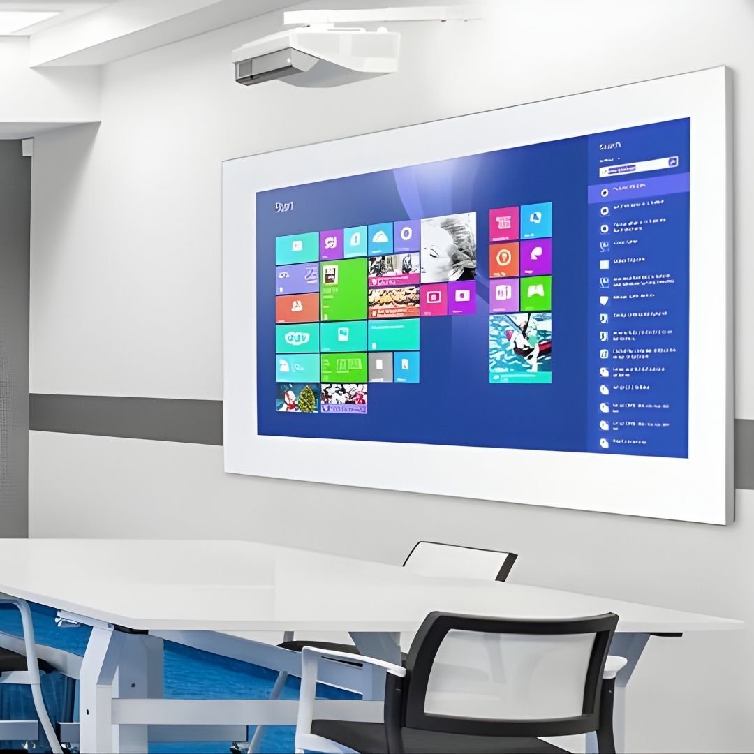 LX8 EDGE EverWrite Porcelain Projection Whiteboard Slim Edge Powder Coated