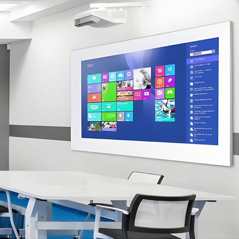 LX8 EDGE EverWrite Porcelain Projection Whiteboard Slim Edge Powder Coated