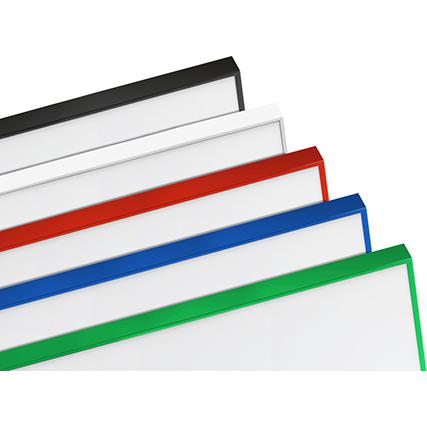 LX8 Slim Edge Projection Magnetic Porcelain Whiteboard - Coloured Edge