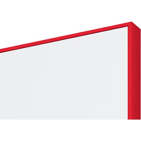 LX8 Slim Edge Projection Magnetic Porcelain Whiteboard - Coloured Edge