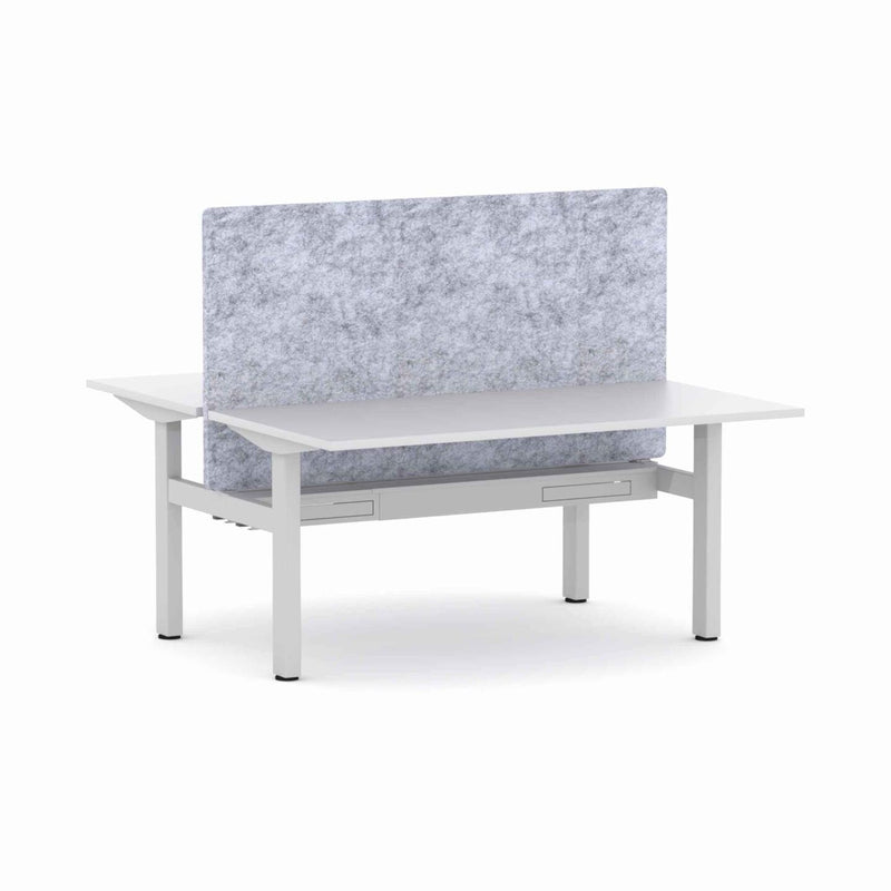 Klass Fixed 2-Person Double-sided Desk Workstation with AcoustiQ Screen