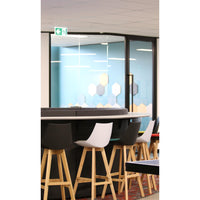 Luna Black Barstool with Oak Base