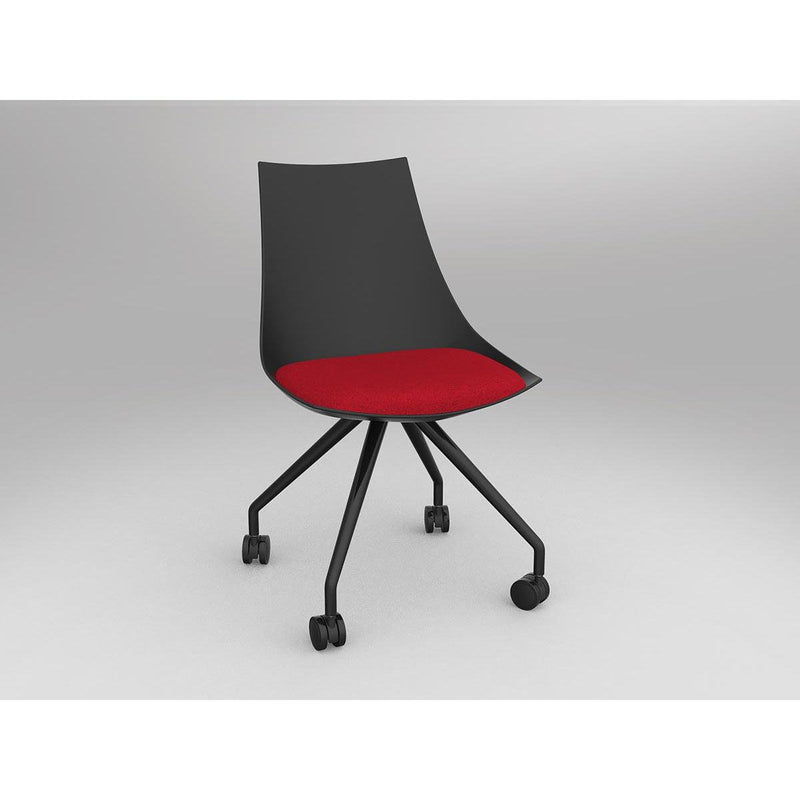 Luna Black Chair with Castor Base
