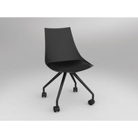 Luna Black Chair with Castor Base