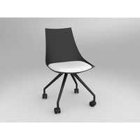 Luna Black Chair with Castor Base