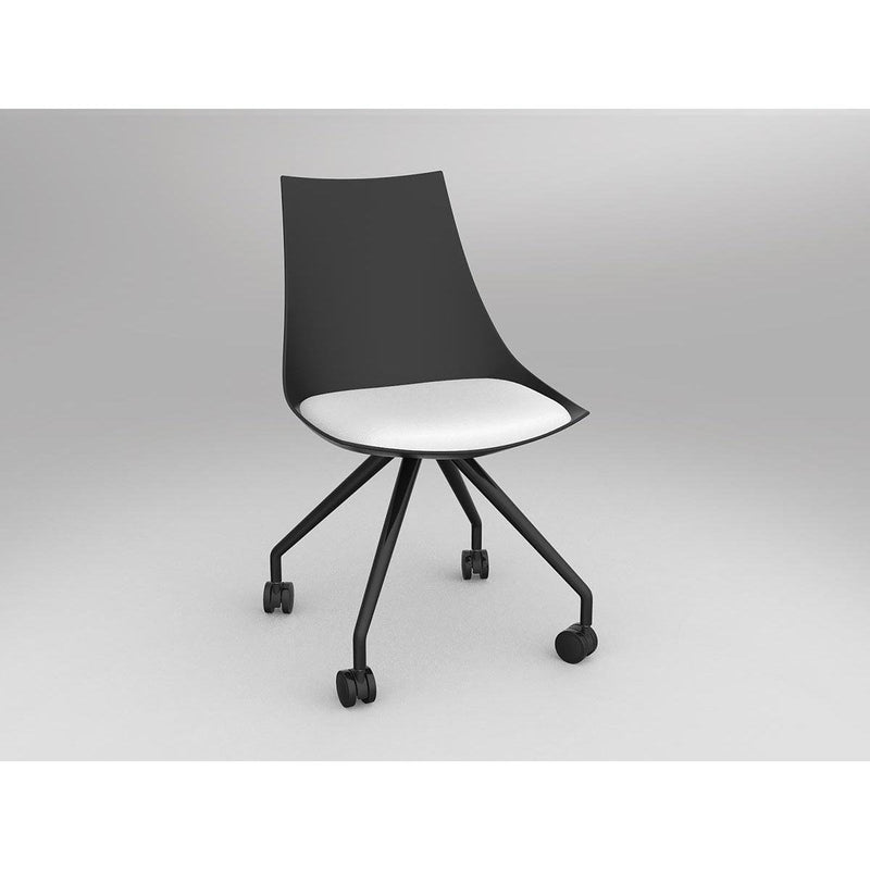 Luna Black Chair with Castor Base