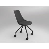 Luna Black Chair with Castor Base