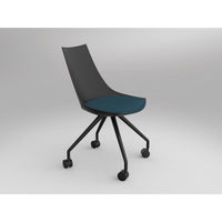 Luna Black Chair with Castor Base