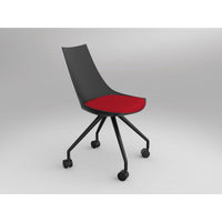 Luna Black Chair with Castor Base