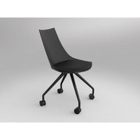 Luna Black Chair with Castor Base