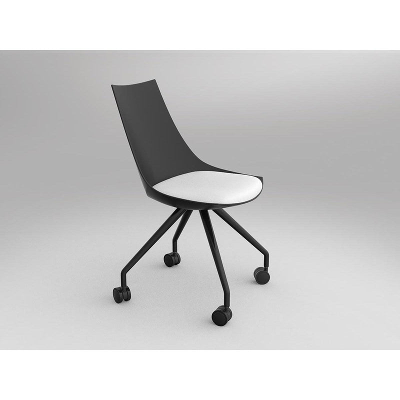 Luna Black Chair with Castor Base